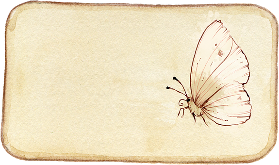Vintage Butterfly Sketch PNG