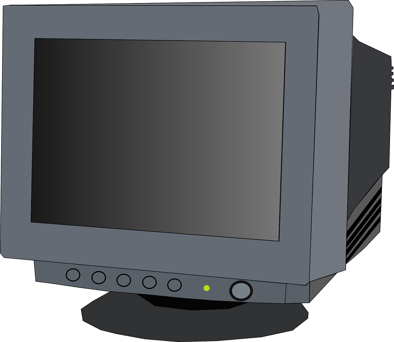 Vintage C R T Monitor Graphic PNG