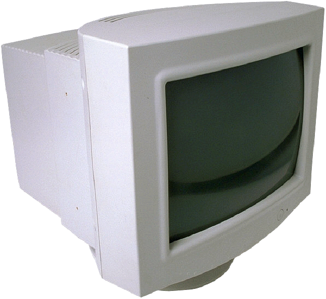 Vintage C R T Monitor Isolated PNG