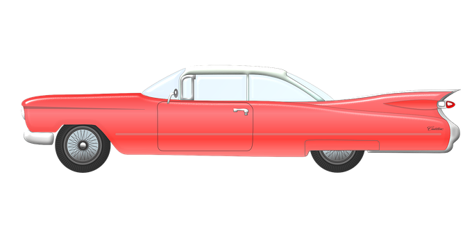 Vintage Cadillac Classic Car Illustration PNG