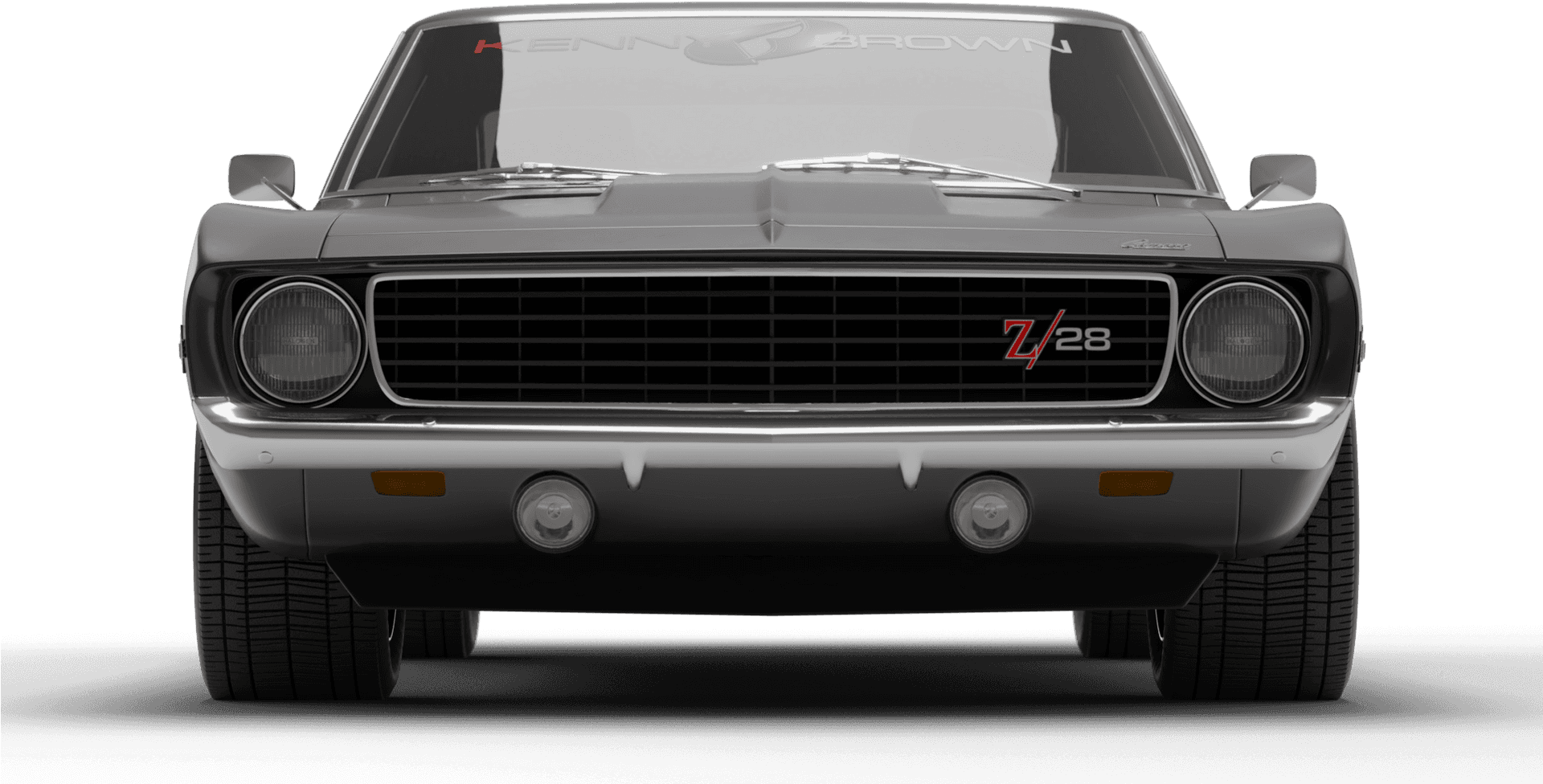 Vintage Camaro Z28 Front View PNG