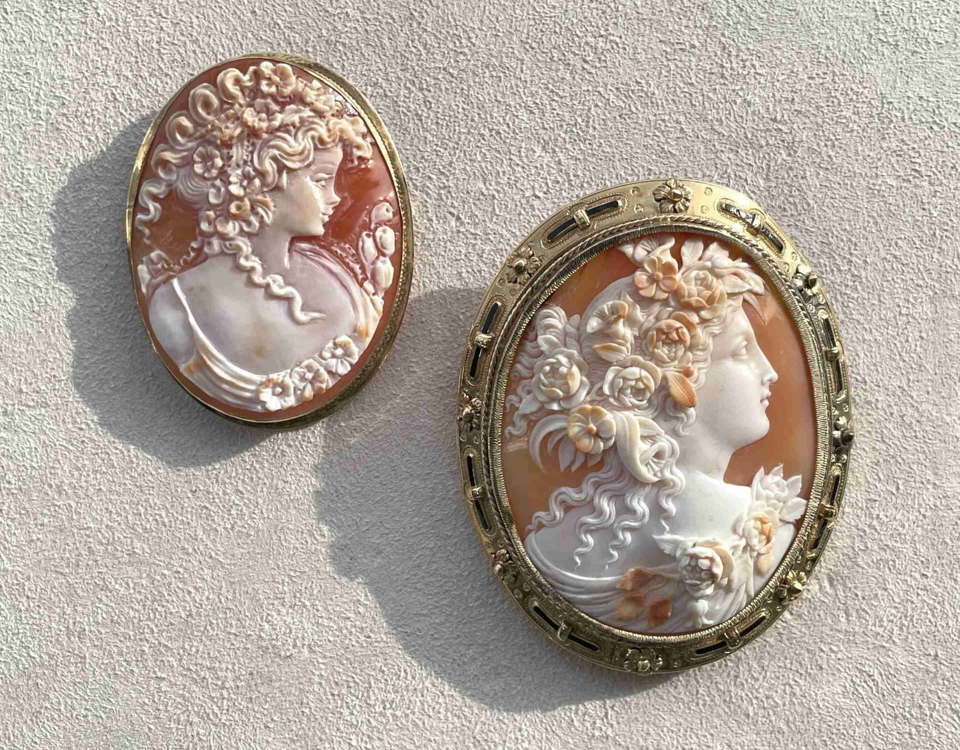 Vintage Cameo Brooches Wallpaper