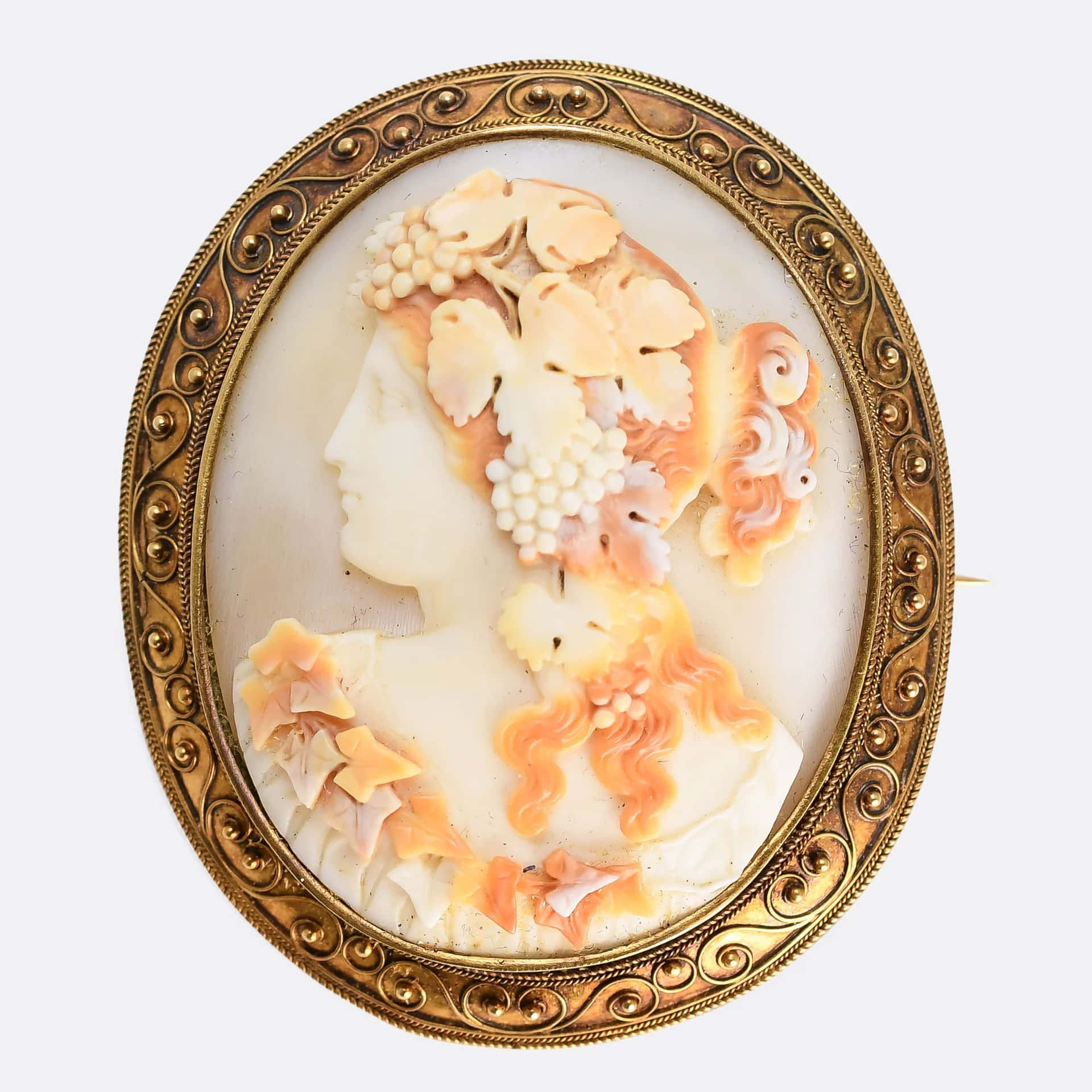 Vintage Cameo Pendant Profile Wallpaper