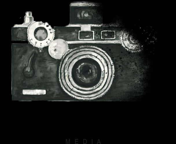 Vintage Camera Artistic Representation PNG