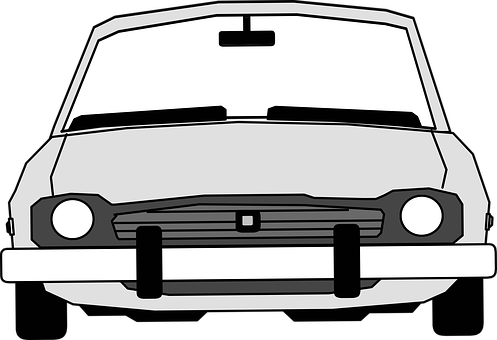 Vintage Car Front View Vector PNG