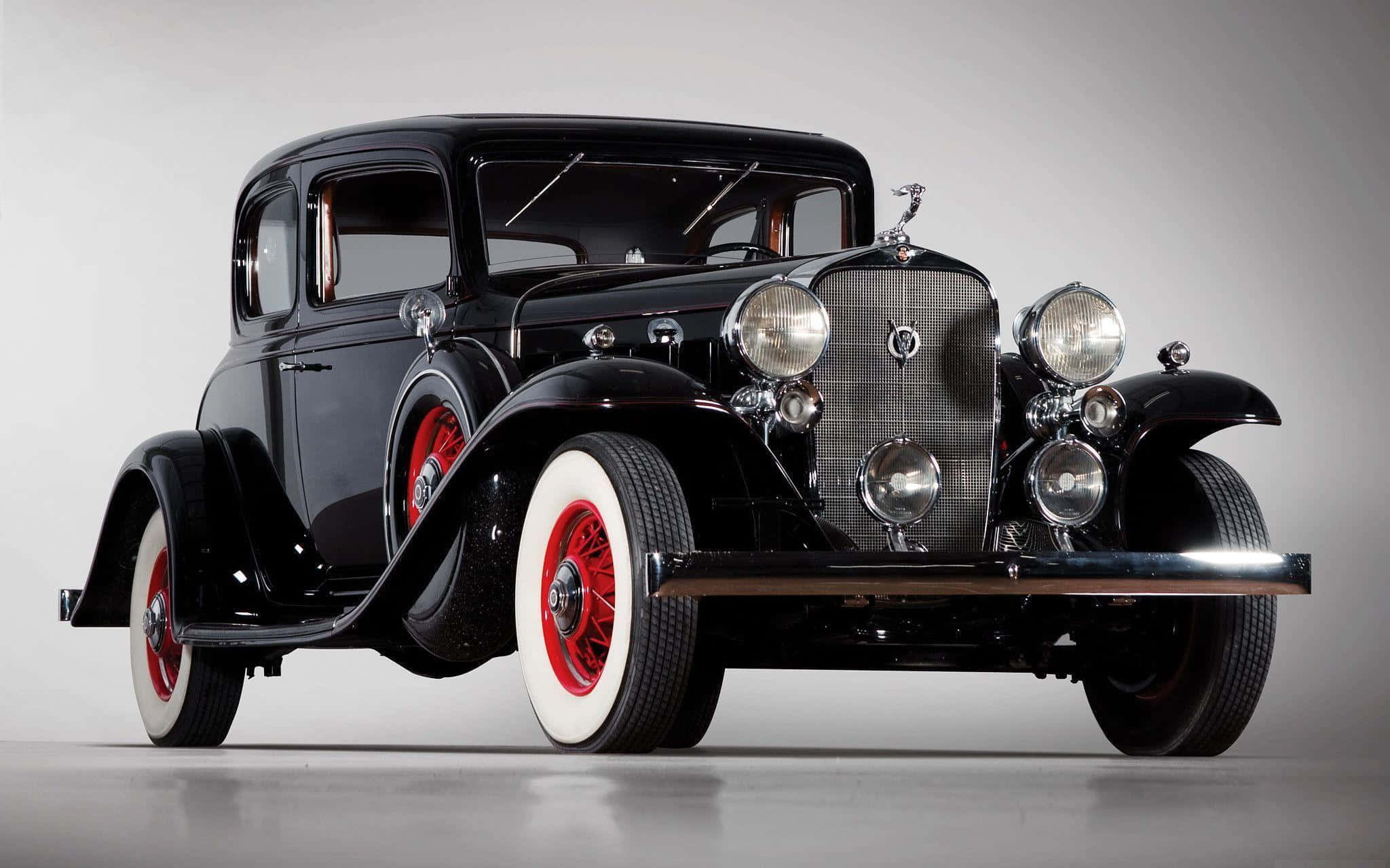 Vintage bil Rolls Royce billeder Blå Tapet