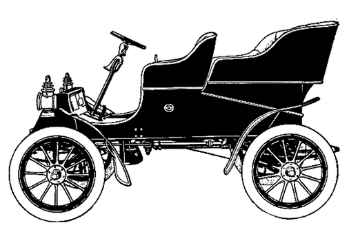 Vintage Car Silhouette PNG