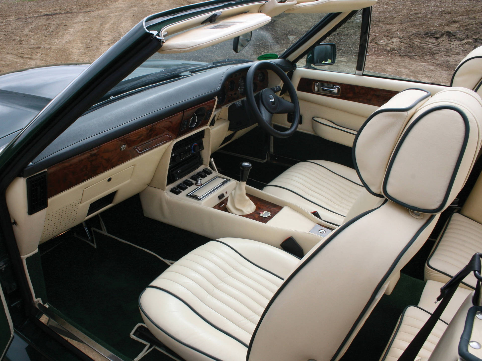 Vintage Car With Beige Interior