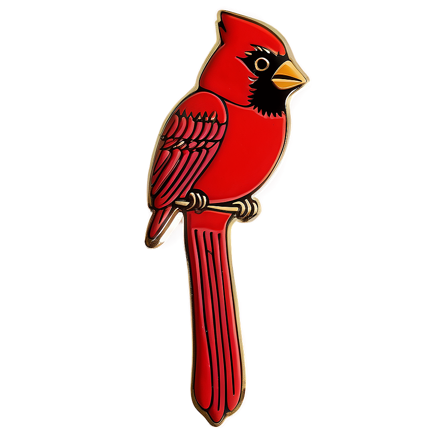 Vintage Cardinal Brooch Png Sqa PNG