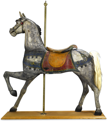 Vintage Carousel Horse Figurine PNG