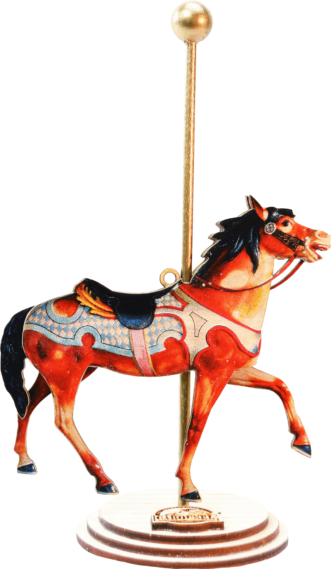 Vintage Carousel Horse Illustration PNG