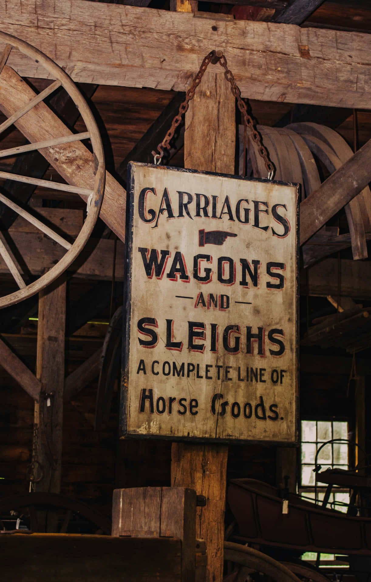 Panneau Vintage De Carriages, Wagons Et Traîneaux Fond d'écran