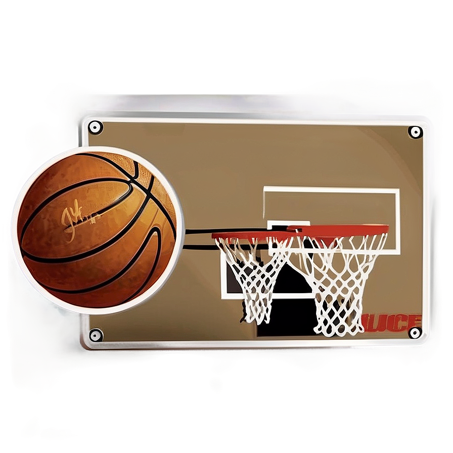 Vintage Cartoon Basketball Png Aim47 PNG