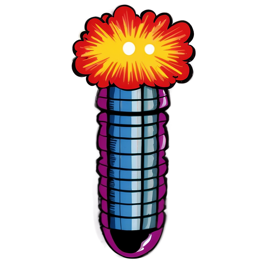 Vintage Cartoon Bomb Explosion Png Bhc56 PNG