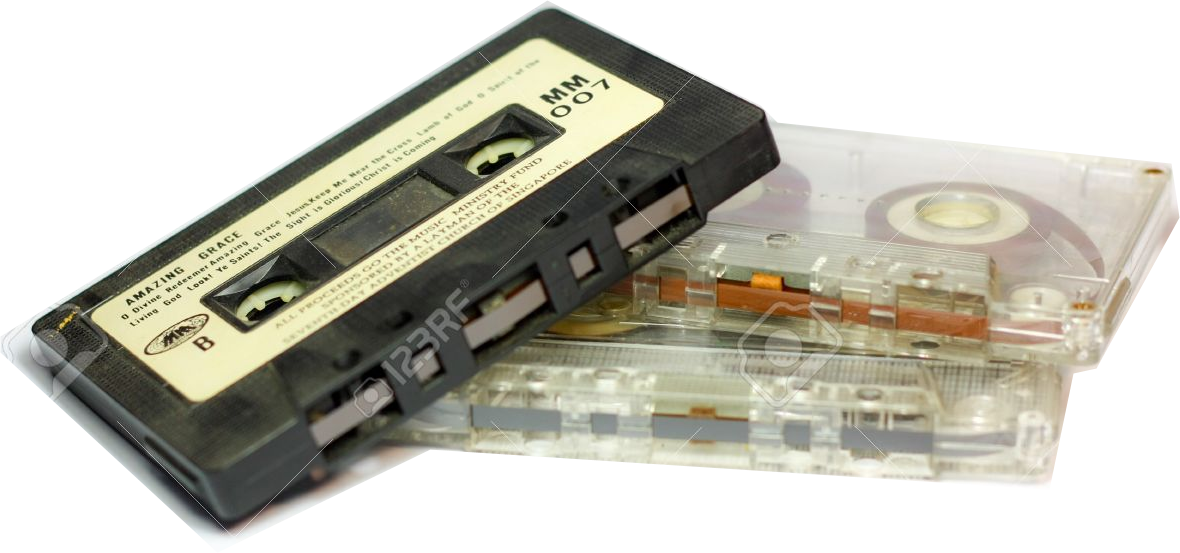 Vintage Cassette Tapewith Case PNG