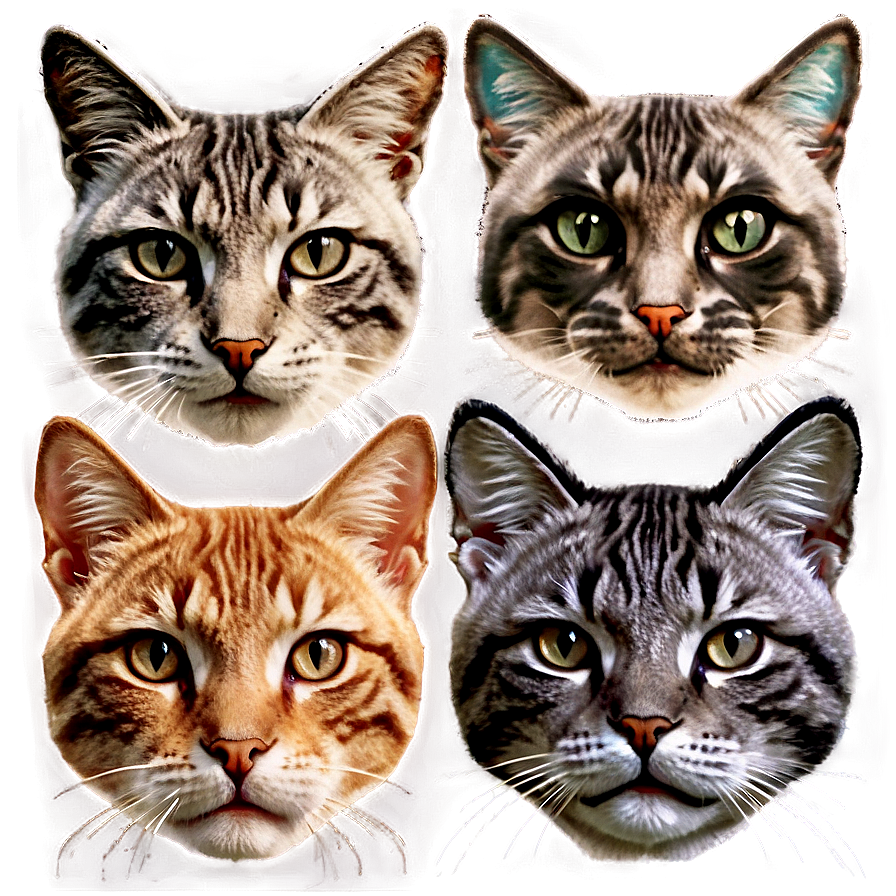 Vintage Cat Face Png Xxf PNG