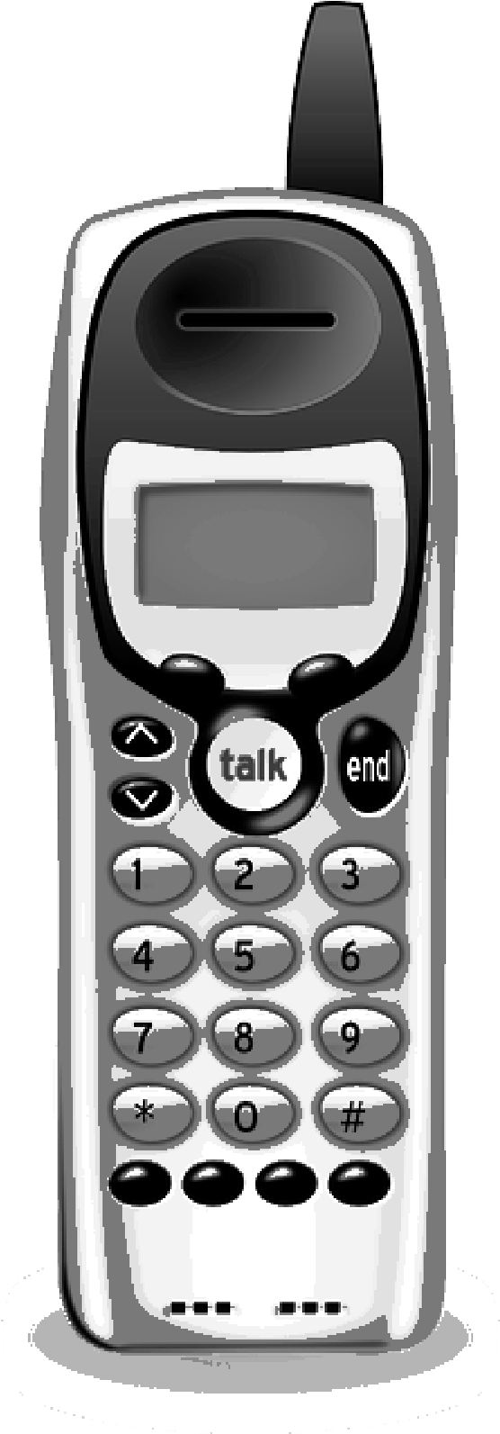 Vintage Cell Phone Clipart PNG