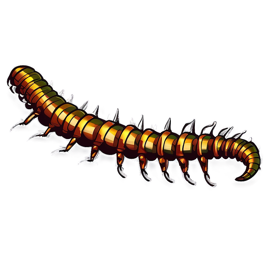 Vintage Centipede Sketch Png Ivw PNG