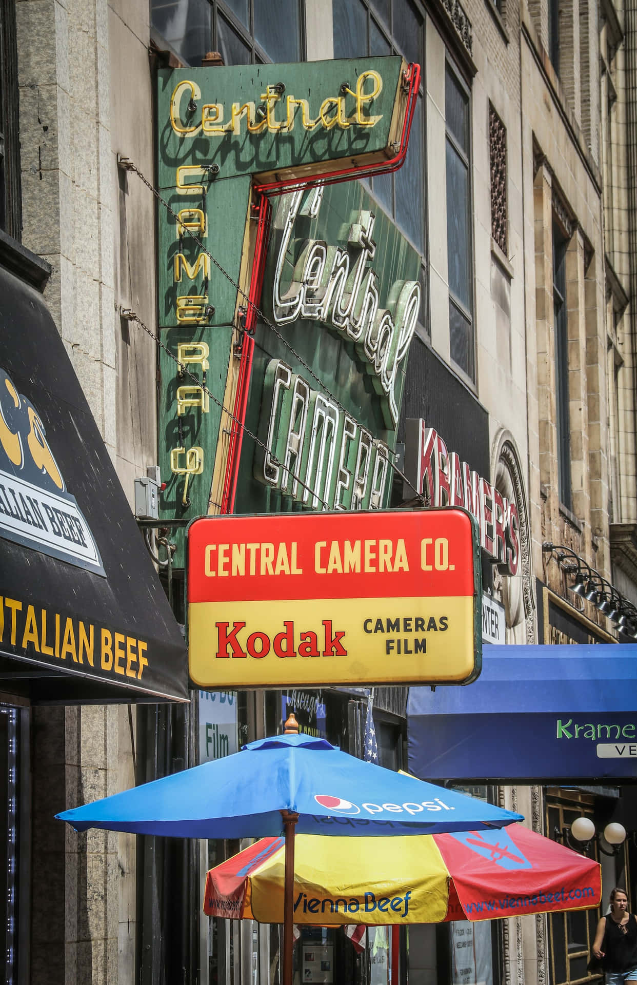 Panneau Vintage De Central Camera Company Fond d'écran