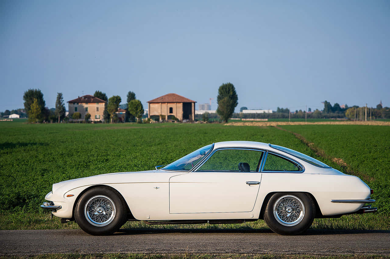 Vintage Charm: Lamborghini 350 Gt In Full Glory. Wallpaper