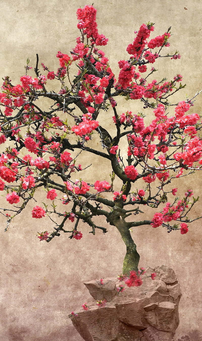 Vintage Cherry Blossom Art Wallpaper