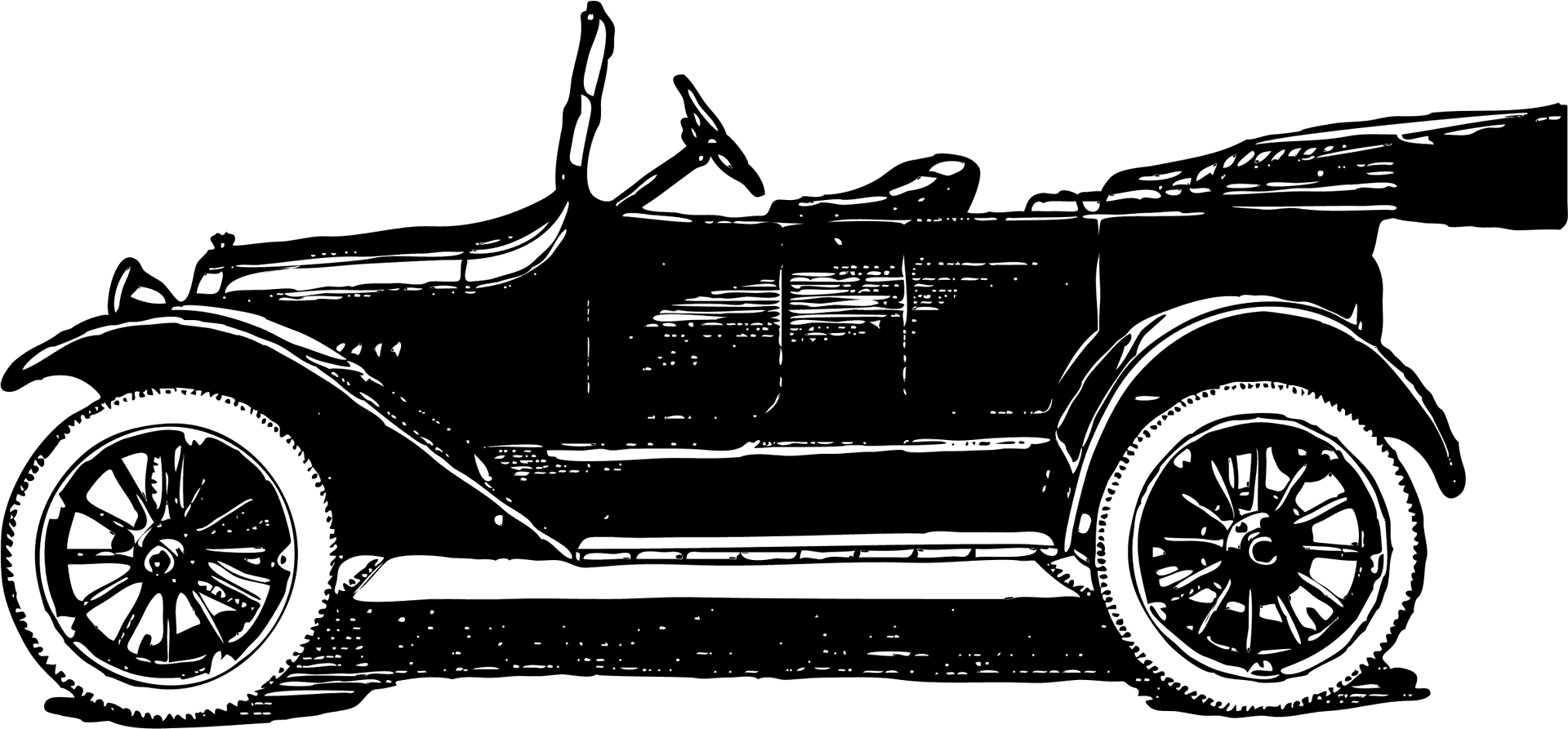 Vintage Chevrolet Side View Silhouette PNG