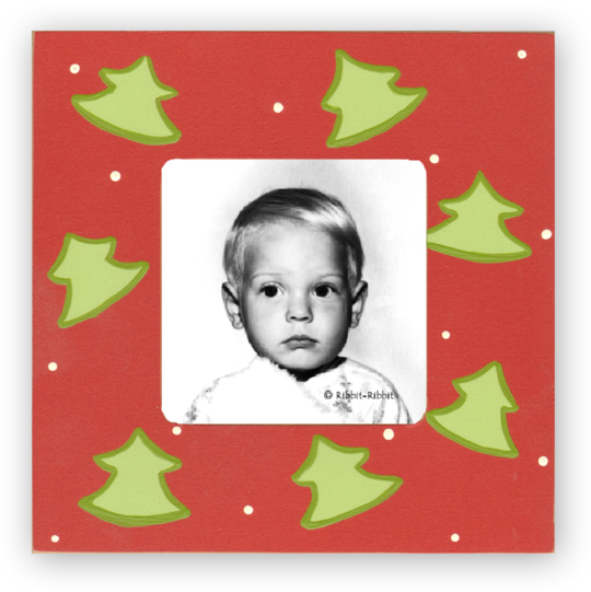 Vintage Child Photo Christmas Frame PNG