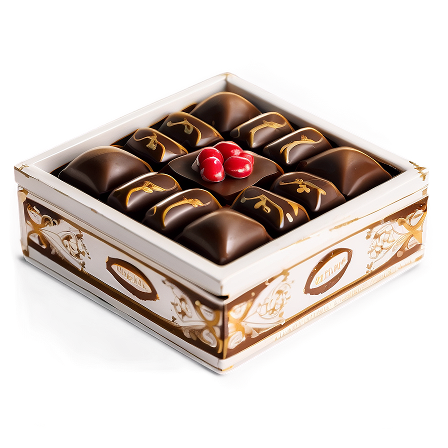 Vintage Chocolate Box Design Png 06212024 PNG
