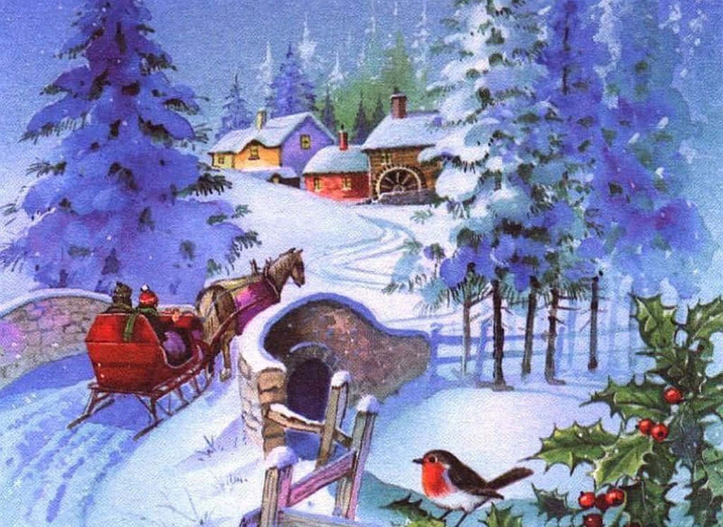 Celebrate the Magic of the Season with this Vintage Christmas Scene