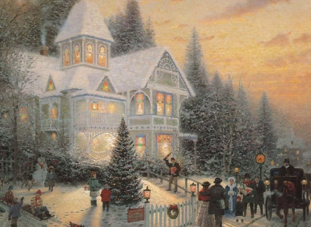 Ifesteggiamenti Della Stagione Delle Vacanze Con Un Incantevole Natale Vintage