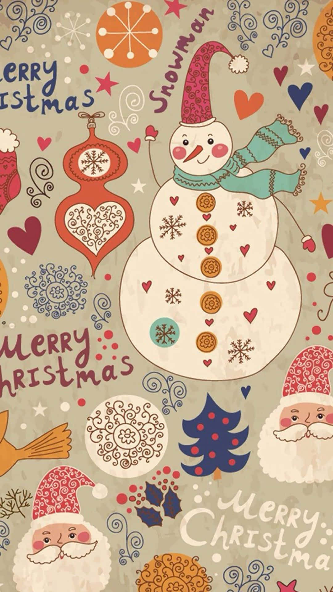 Diesesvintage Weihnachten, Entfachen Sie Den Zauber Der Feiertage. Wallpaper