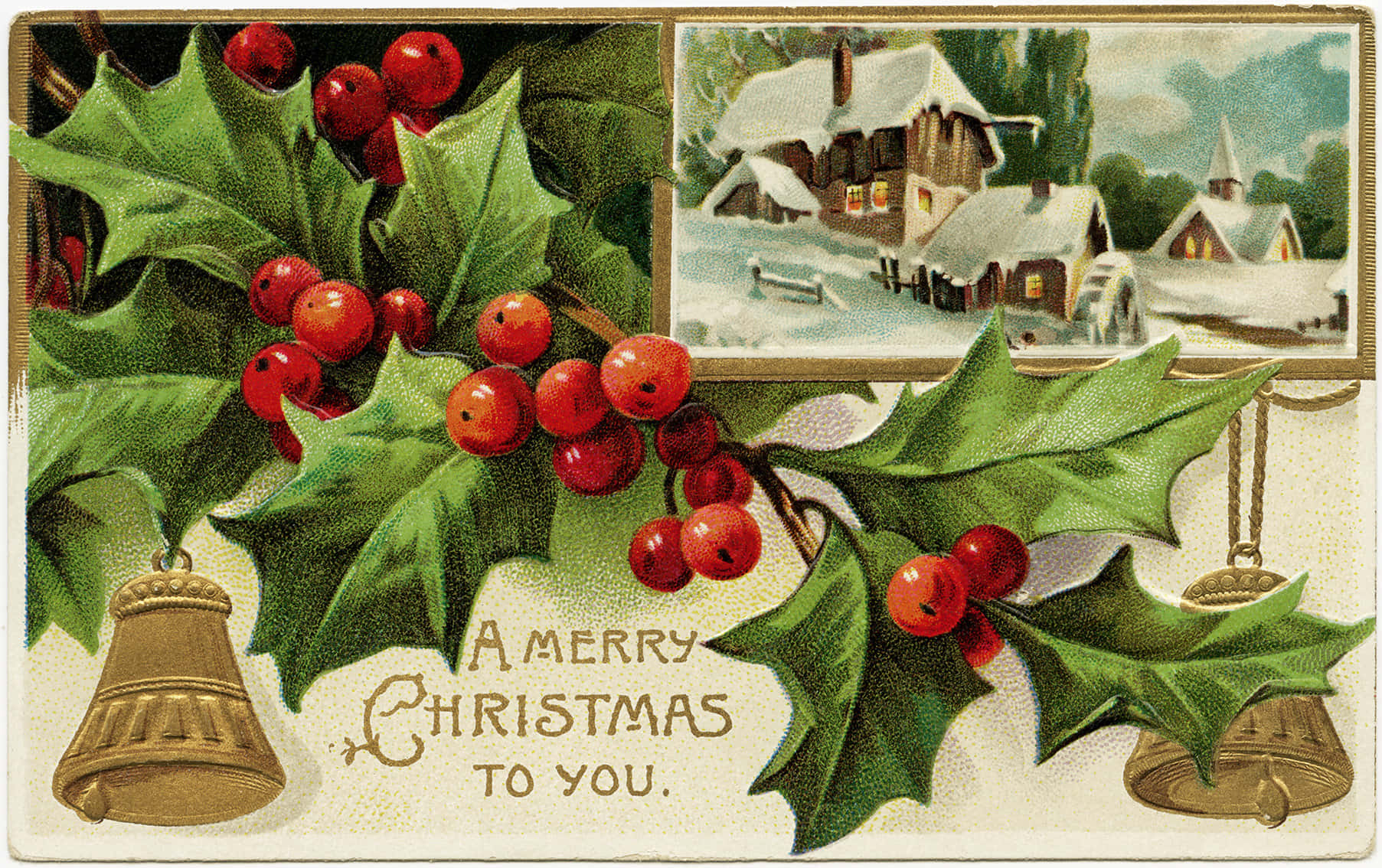 ¡celebrala Temporada Navideña Con Una Tradicional Navidad Vintage! Fondo de pantalla