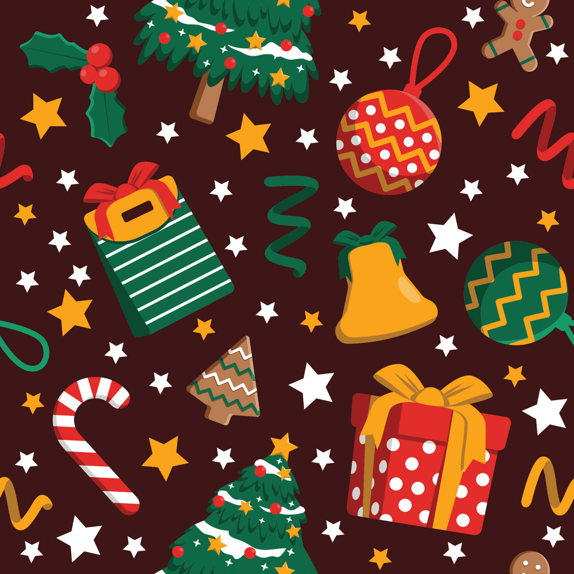 Wrap it up with a vintage Christmas Wallpaper