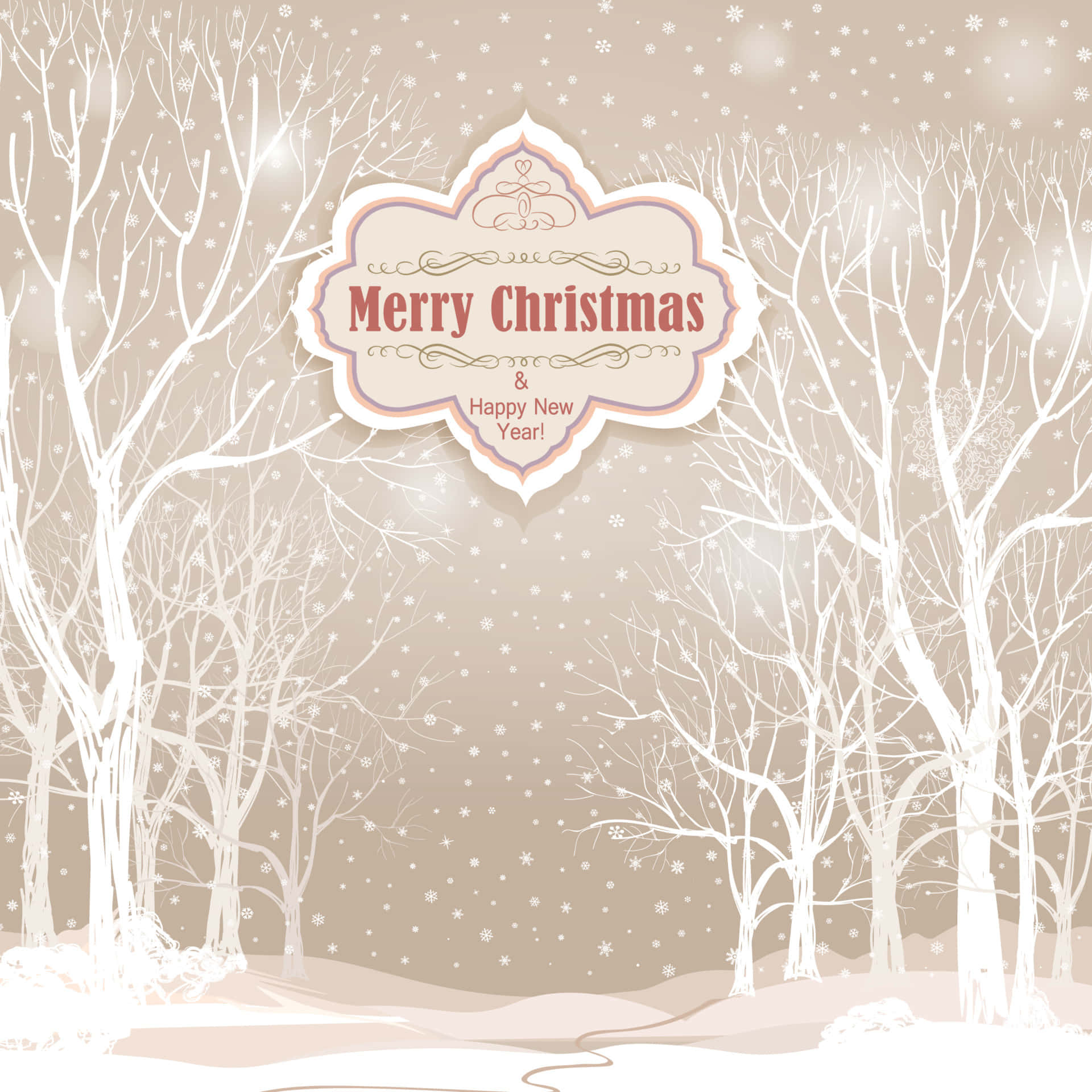 "Celebrate the Holidays with Vintage Christmas Decor" Wallpaper