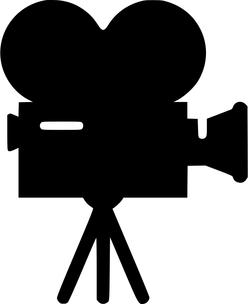 Vintage Cinema Camera Silhouette PNG