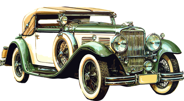 Vintage Classic Car Illustration PNG