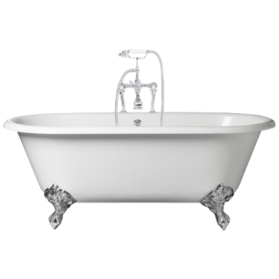 Vintage Clawfoot Bathtubwith Faucet PNG