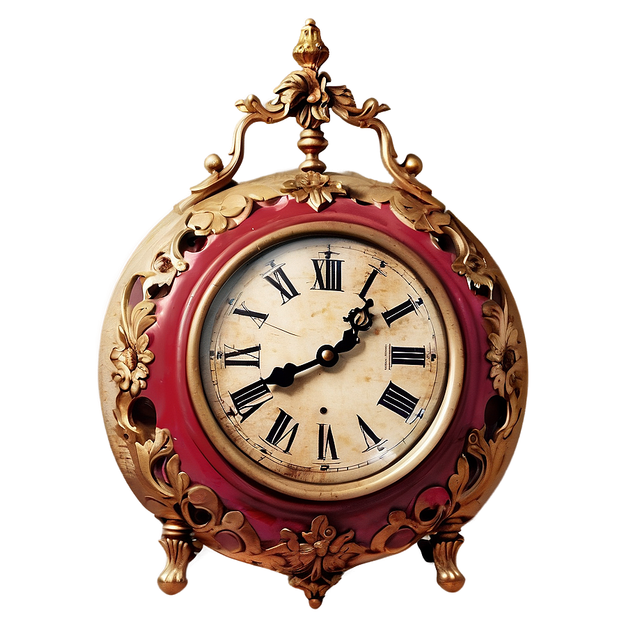 Vintage Clock Clipart Png 06262024 PNG