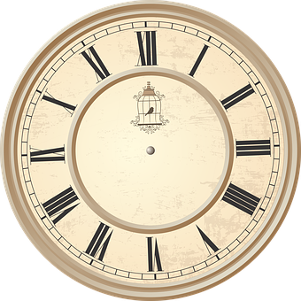 Vintage Clock Face PNG