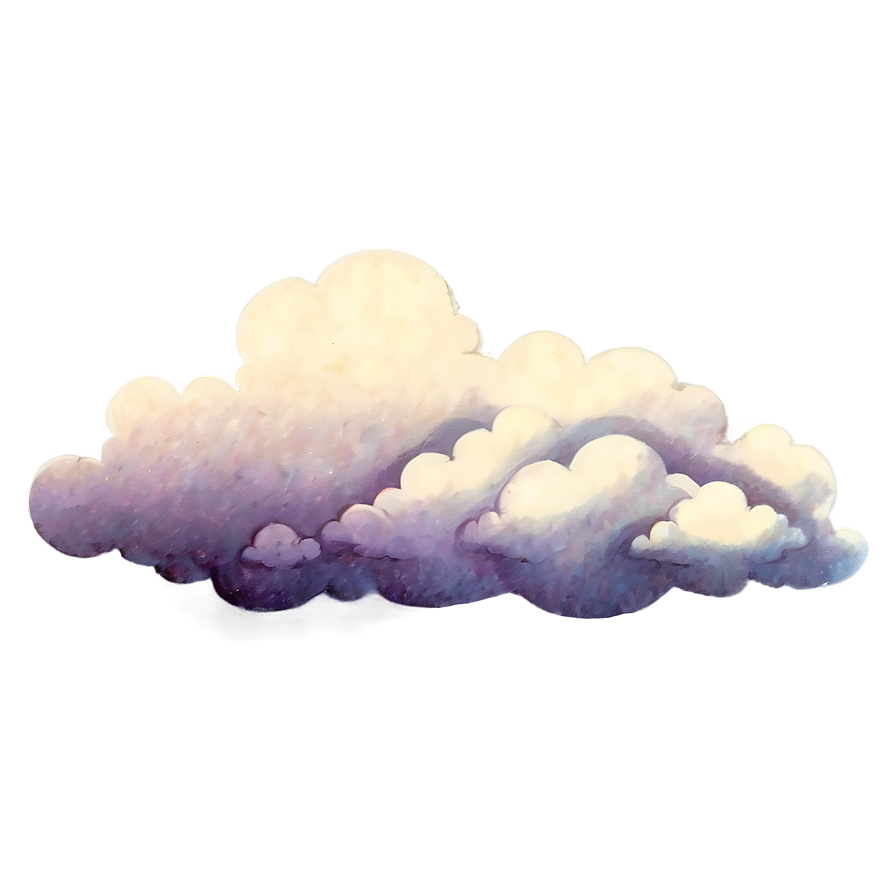 Vintage Cloud Illustration Png 04302024 PNG