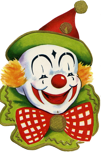 Vintage Clown Illustration PNG