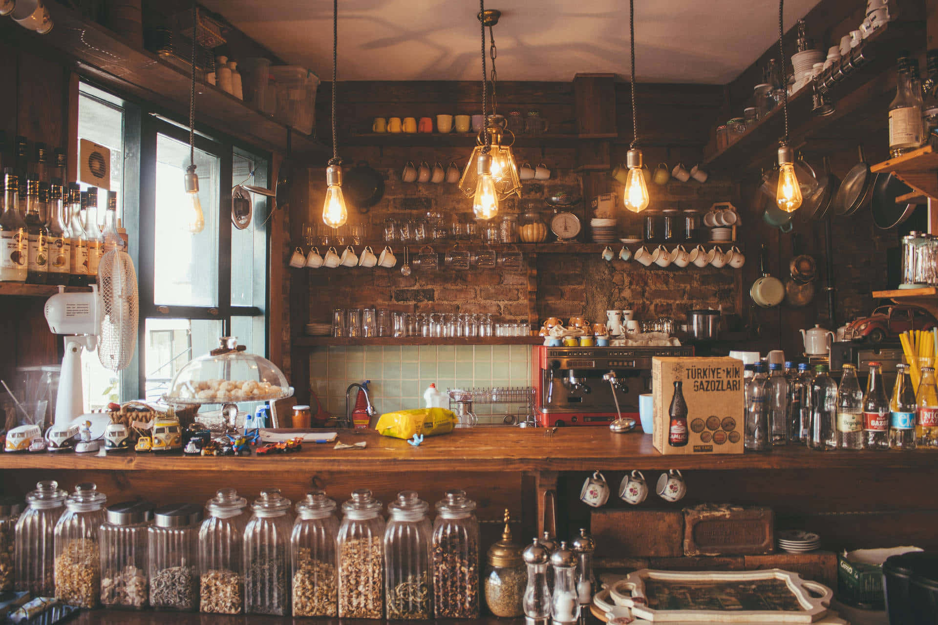 Vintage Coffee Shop Interior Aesthetic.jpg Wallpaper