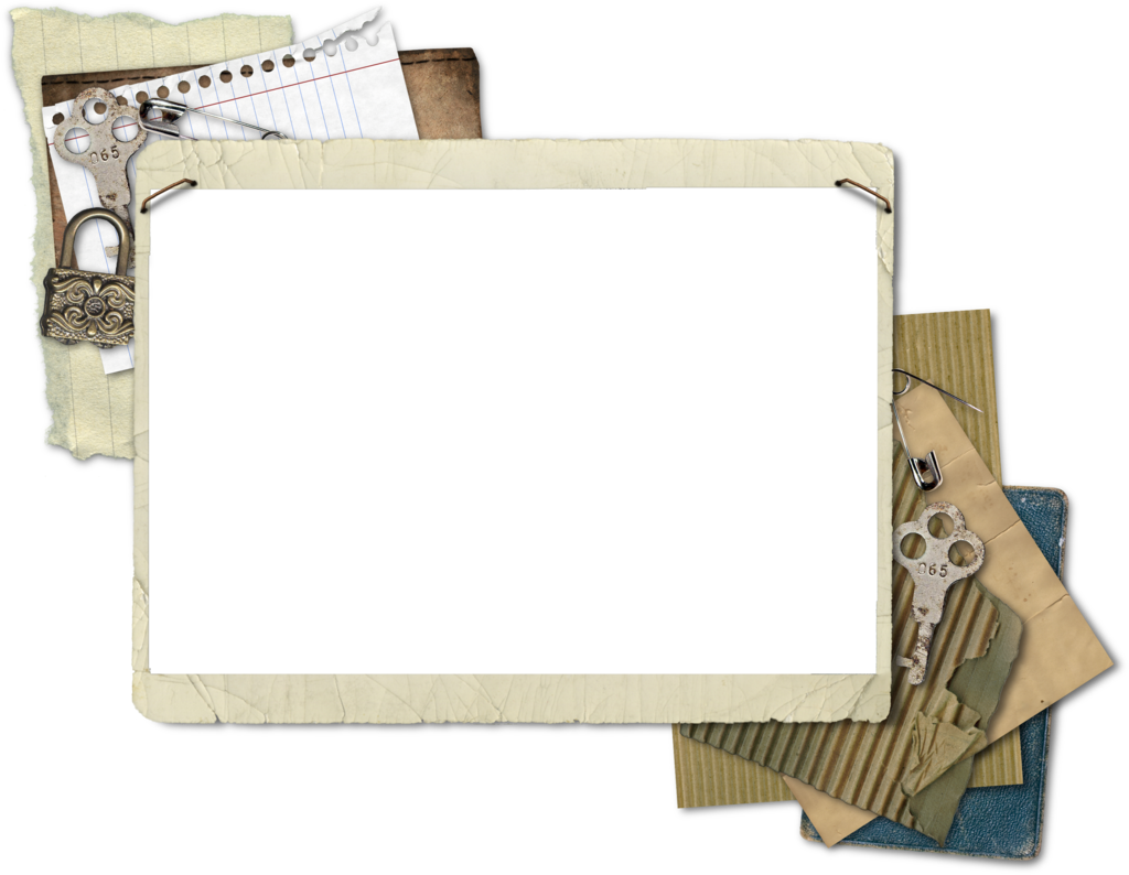 Vintage Collage Photo Frame PNG