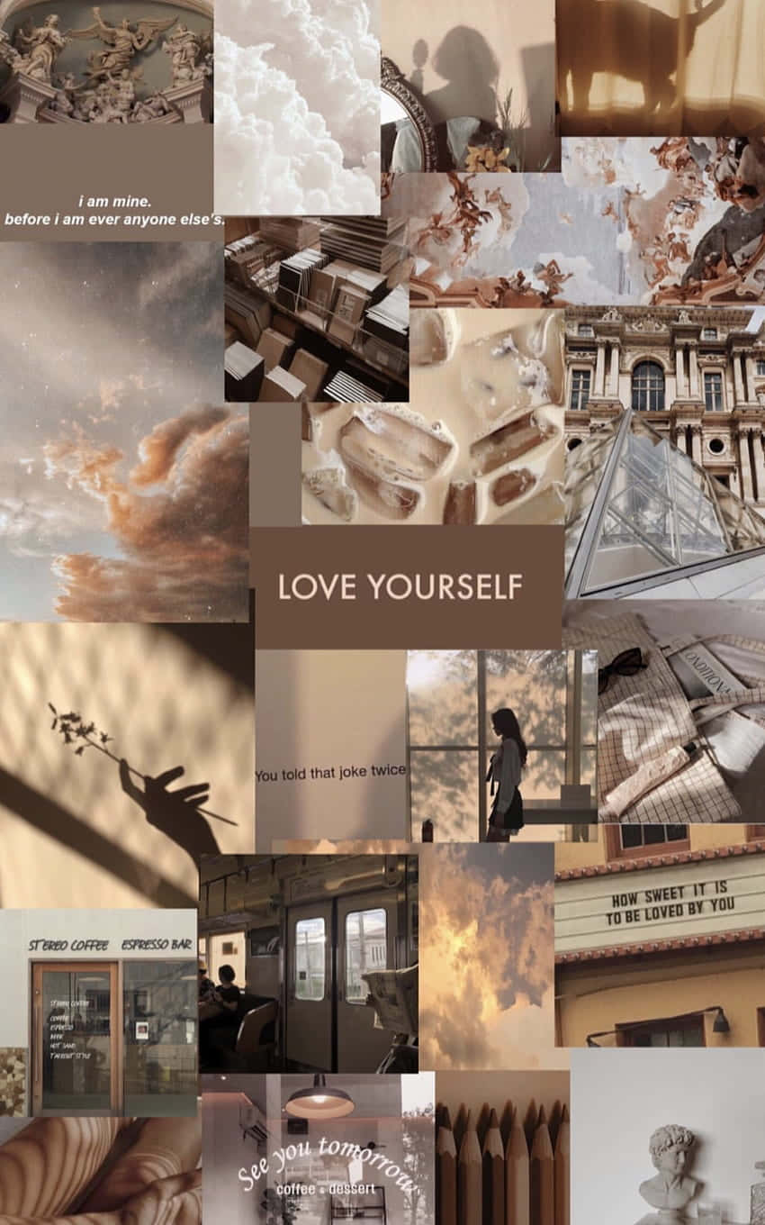 Love Yourself Collage By Samantha Sass Wallpaper