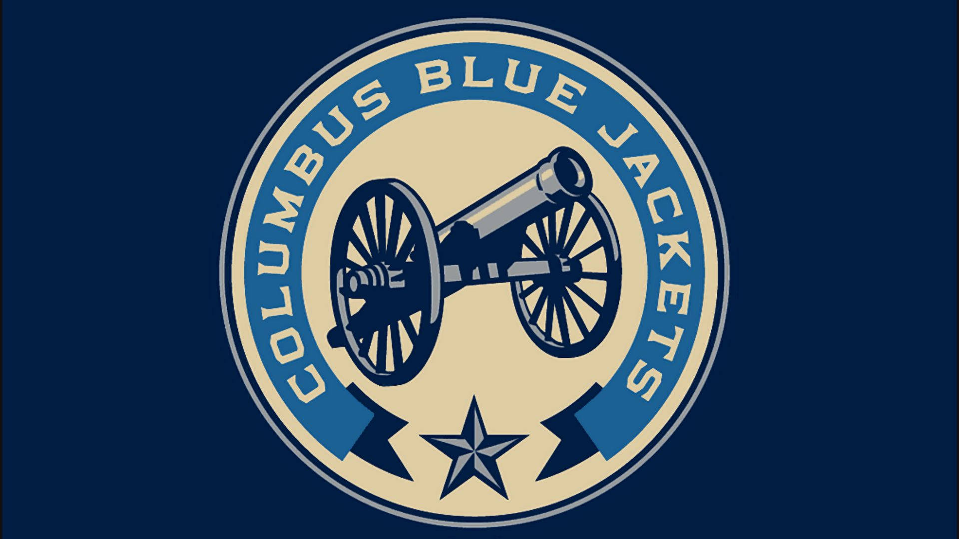 Vintage Columbus Blue Jackets Logo Wallpaper