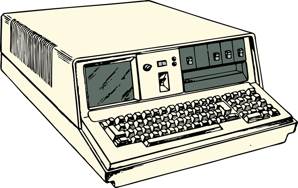 Vintage Computer Illustration PNG