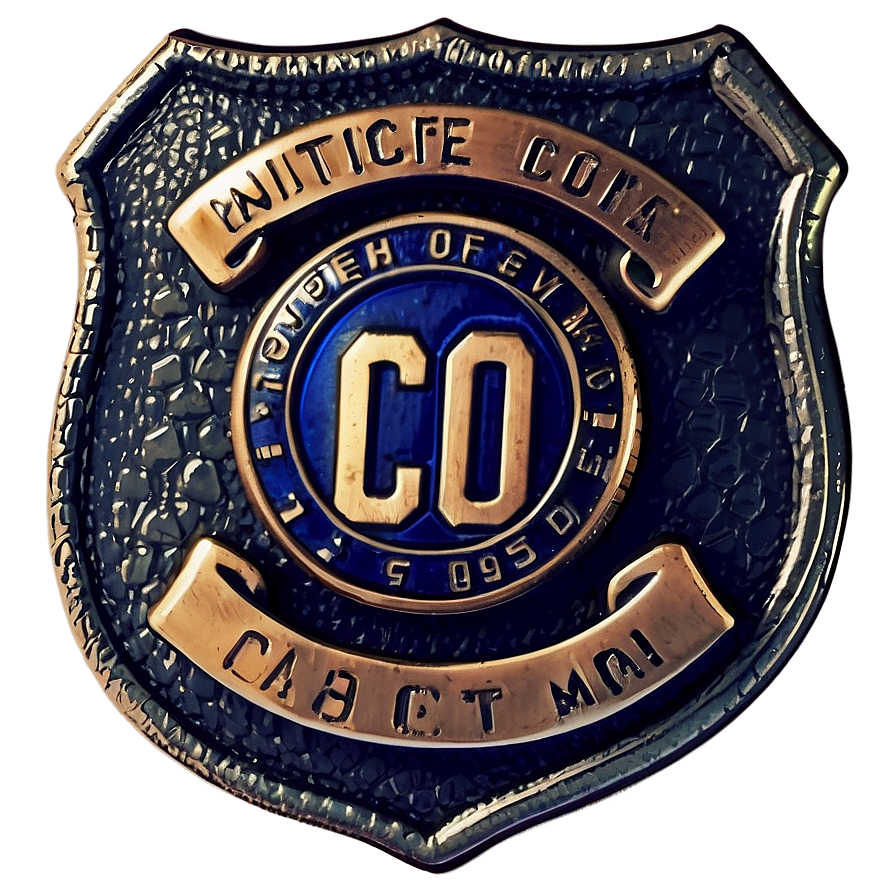 Vintage Cop Badge Art Png 05252024 PNG