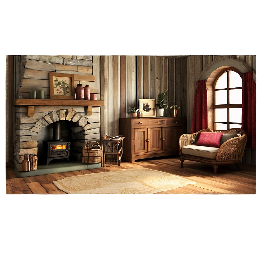 Vintage Cottage Interior Png 5 PNG