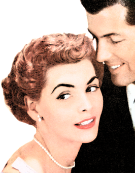 Vintage Couple Admiration PNG