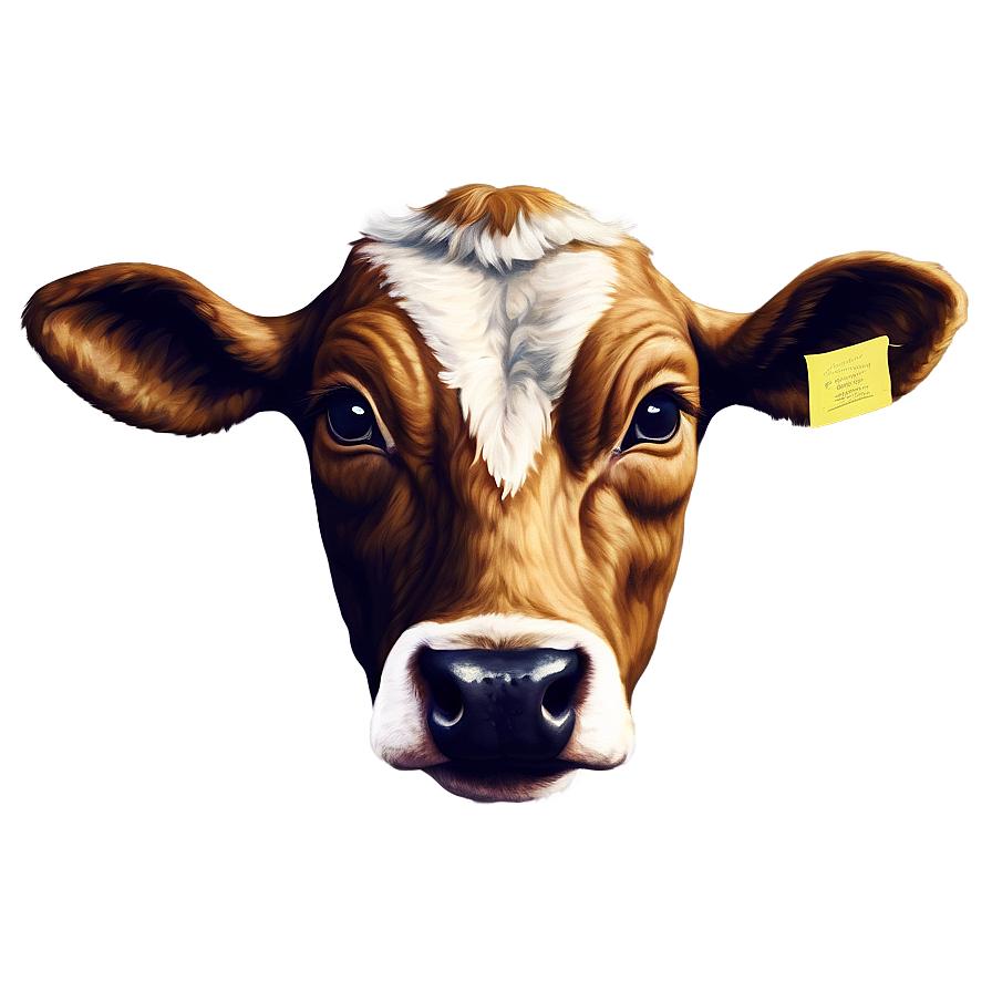 Vintage Cow Face Sketch Png Xme24 PNG